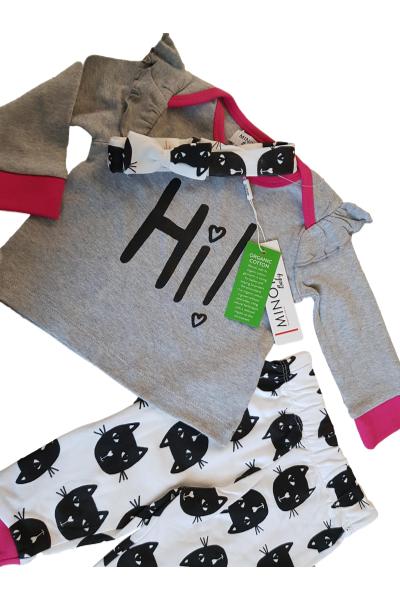 MINOTI Organic Cotton 3-Piece Baby Girl Clothes Set 