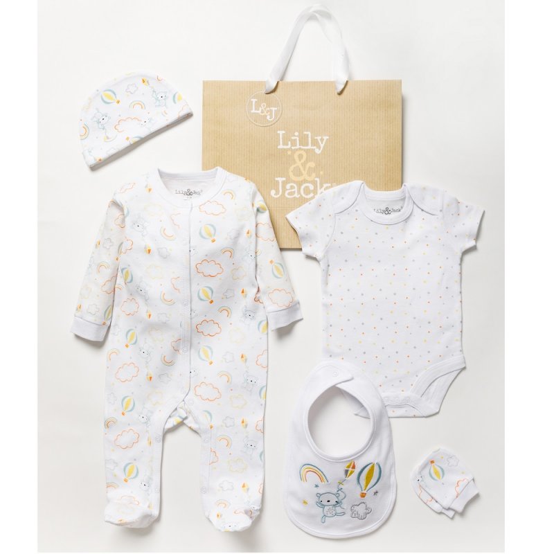 Lily & Jack Baby Unisex Rainbow 6 Piece Baby Wear Gift Set
