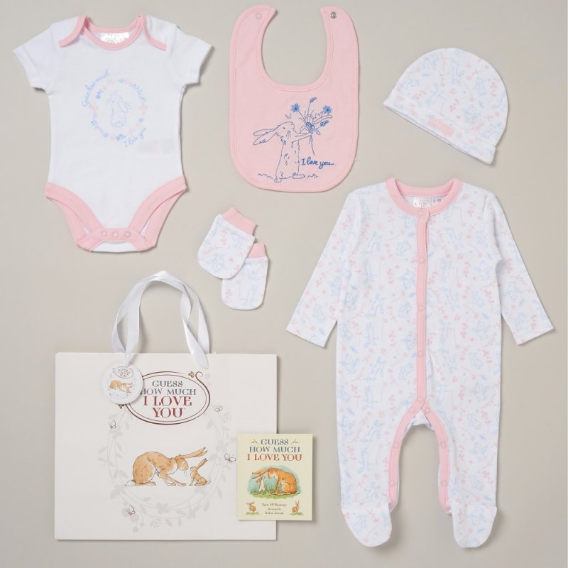Guess How Much I Love You 7 Piece Layette Set Baby Wear w/ Book