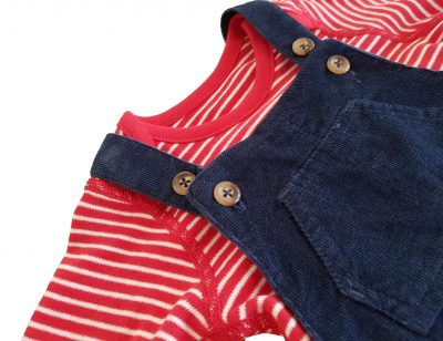 Baby and Toddler Unisex 2 Piece Corduroy Dungaree Outfit