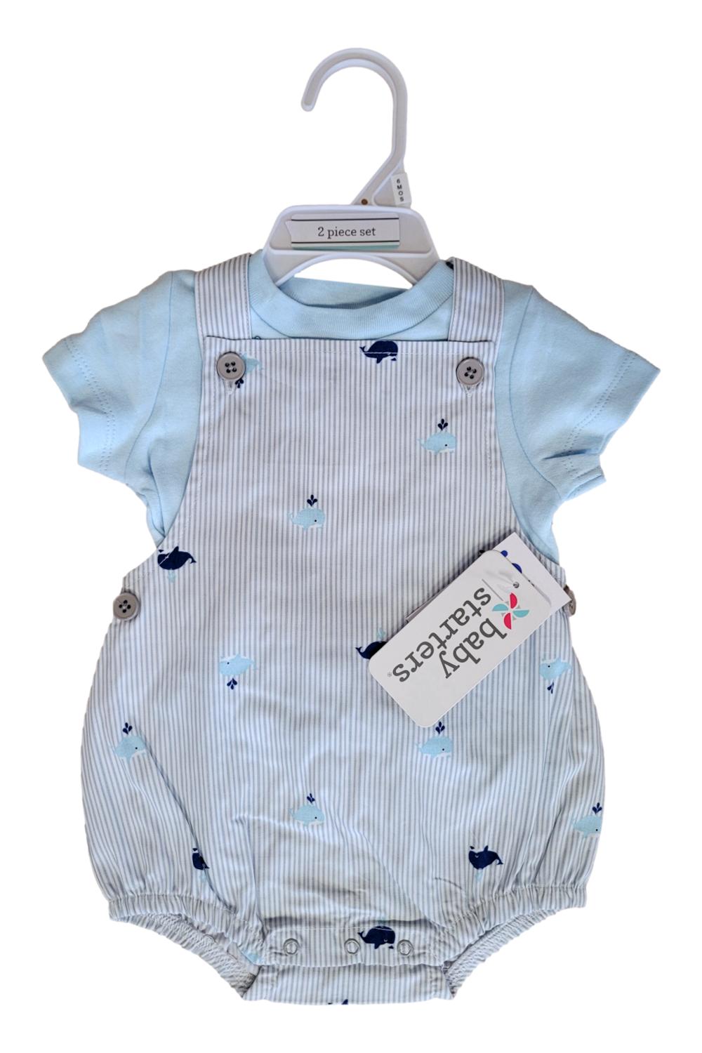 Baby Starters Romper & Vest 2 Piece Baby Clothes with Whale Design