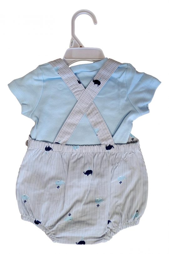 Baby Starters Romper & Vest 2 Piece Baby Clothes with Whale Design
