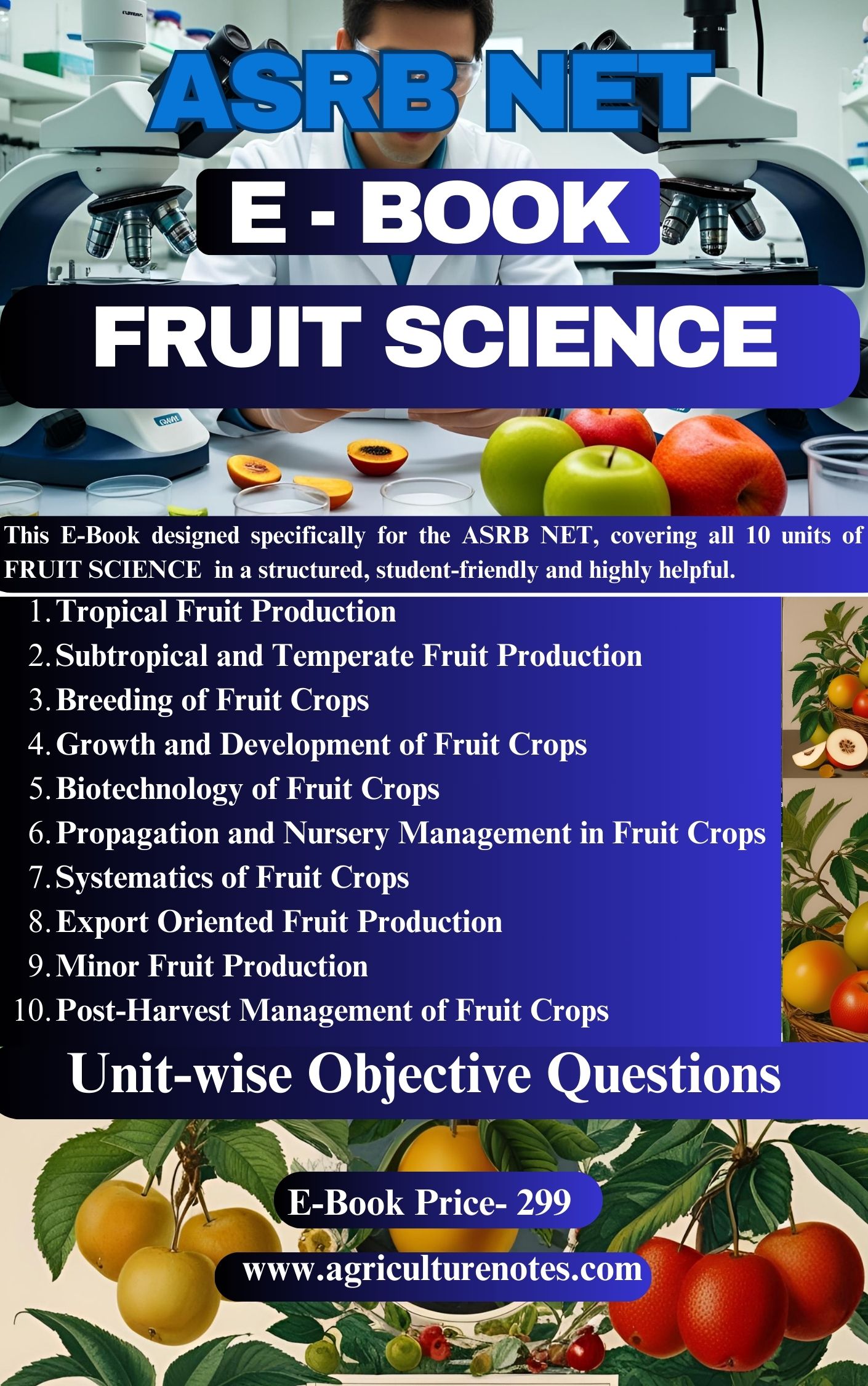 Fruit Science ASRB NET Objective Type E-Book 