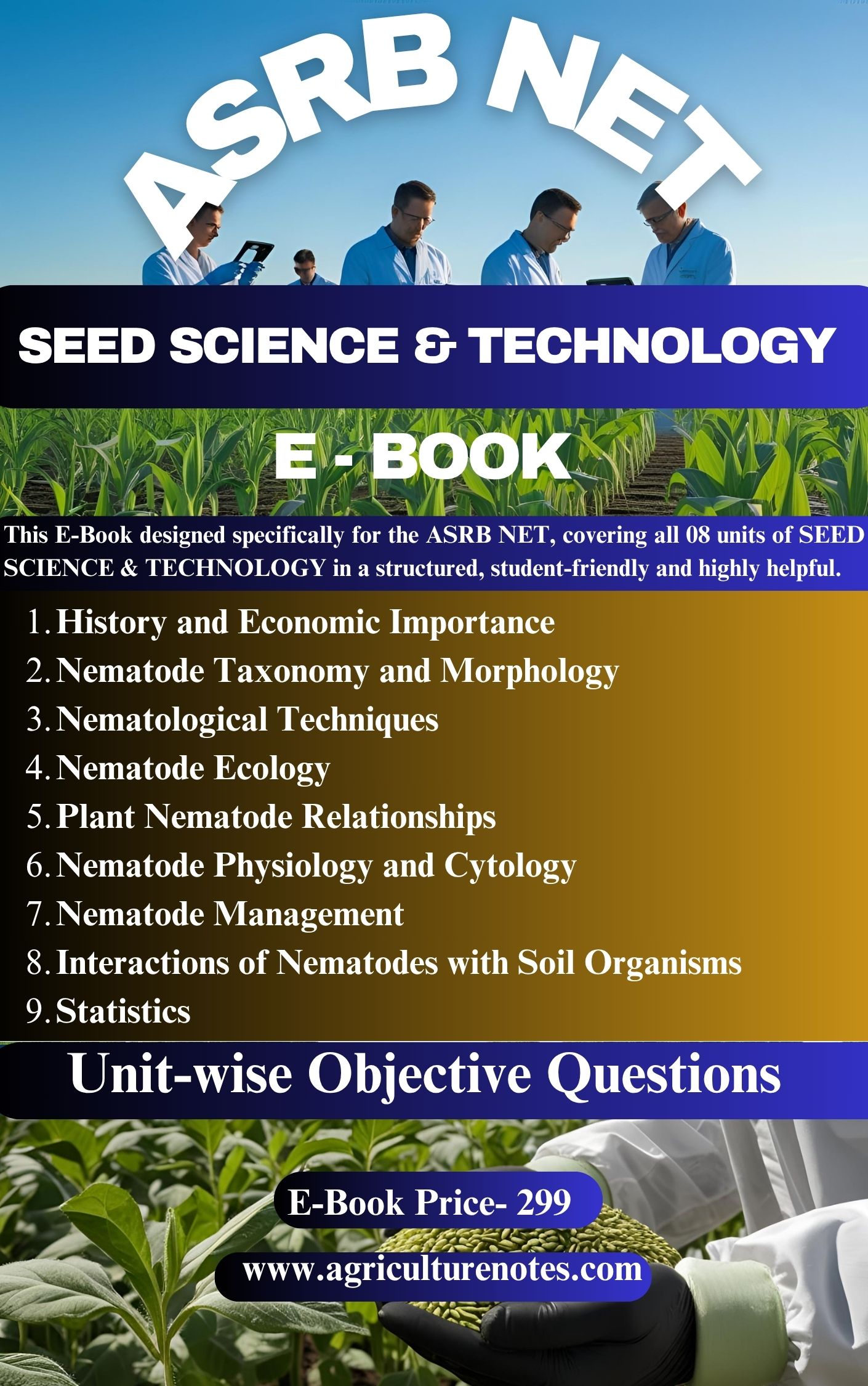Seed Science & Technology Objective notes eBook | Complete ASRB NET Syllabus | Topic-wise Practice