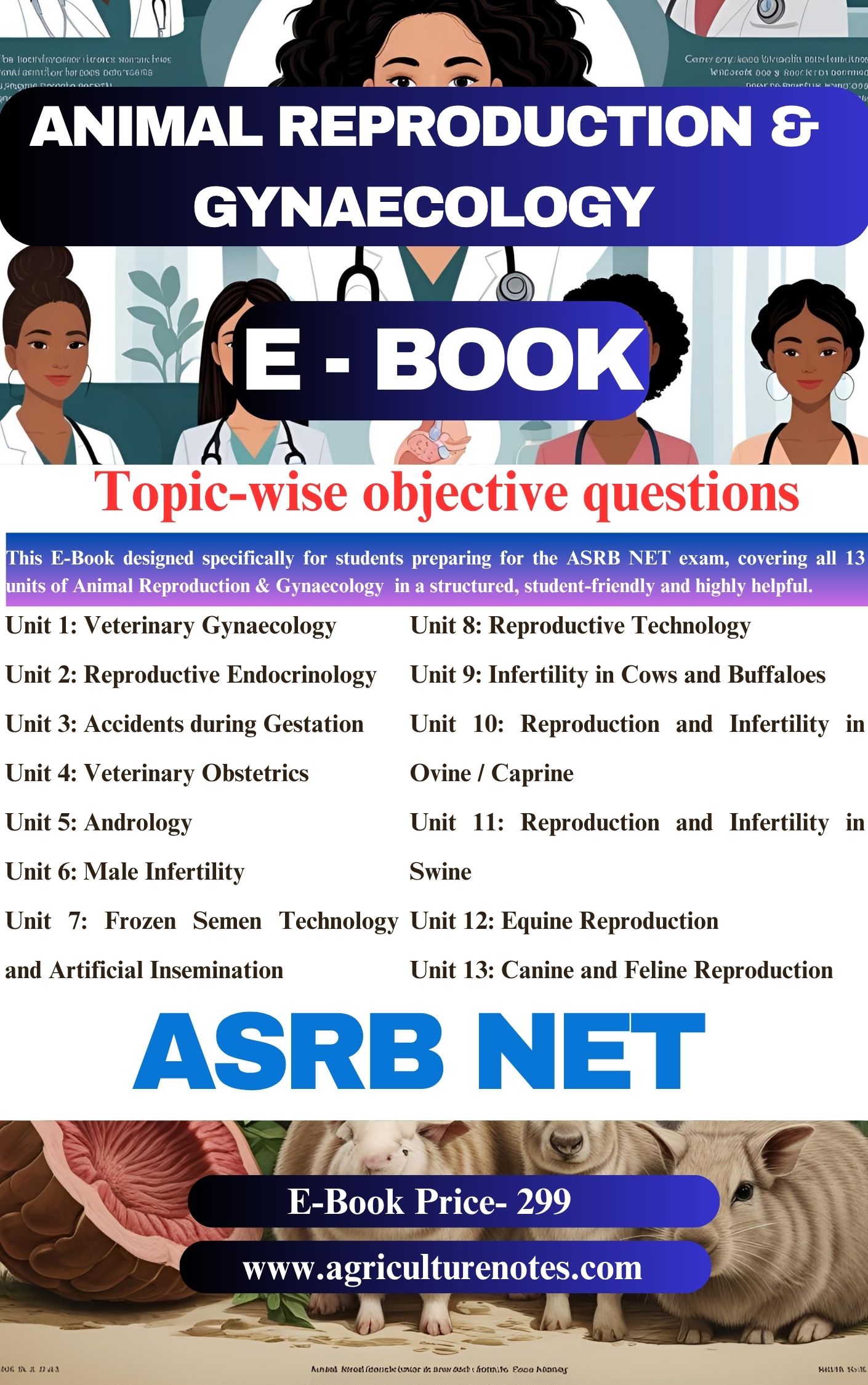 ASRB NET Animal Reproduction & Gynaecology – Objective Question EBank PDF Format