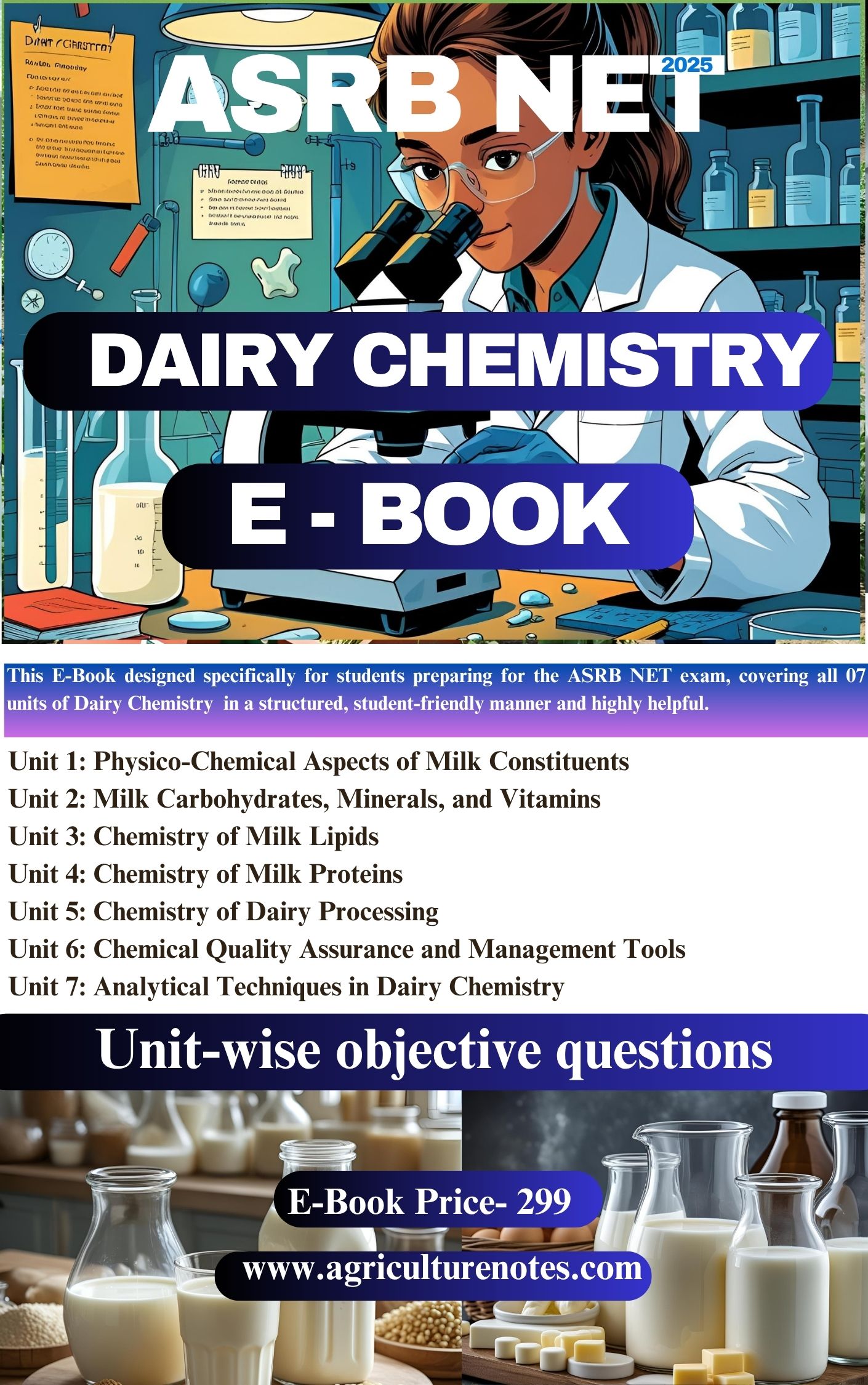 Dairy Chemistry – ASRB NET 2025 Objective Question Bank (PDF eBook)