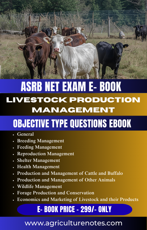 Livestock Production Management ASRB NET Objective E-Book | Competitive Exams Preparation – MCQs with Units (₹299)