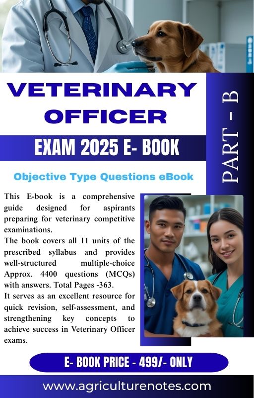 RPSC Veterinary Officer Notes Ebook  4000+ Objective Questions with Answers