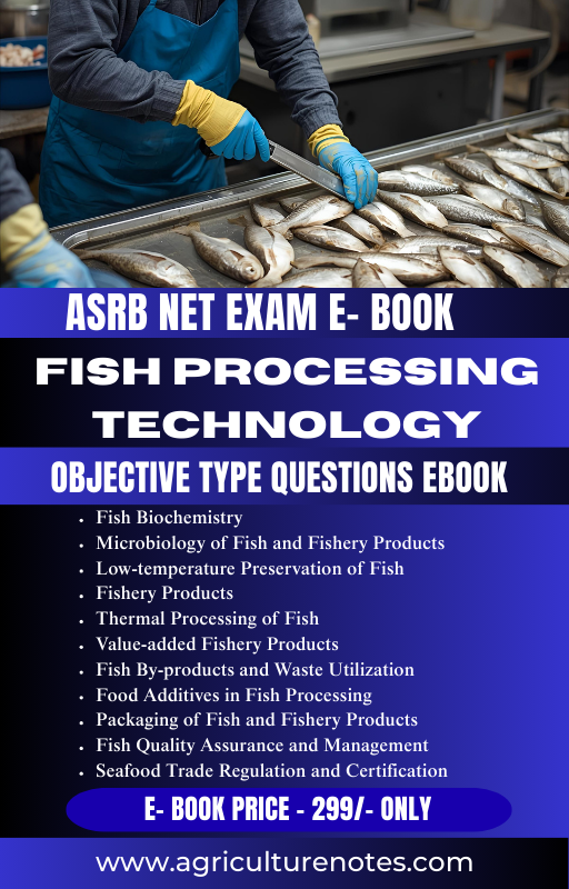 Fish Processing Technology asrb net Objective E-Book | Fisheries & Aquaculture Competitive Exams MCQs (₹299)