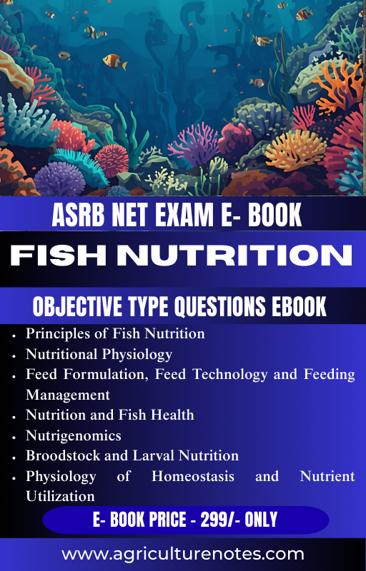 Fish Nutrition ASRB NET Objective E-Book | Aquaculture & Fisheries Competitive Exams MCQs (₹299)