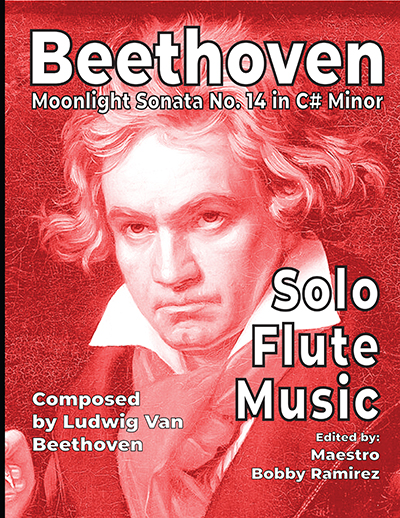Beethoven Moonlight Sonata No. 14 in C# Minor Solo Flute Music