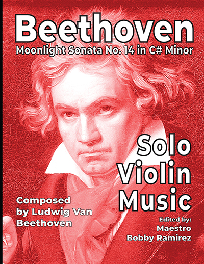 Beethoven Moonlight Sonata No. 14 in C# Minor Solo Instrumental Violin Music