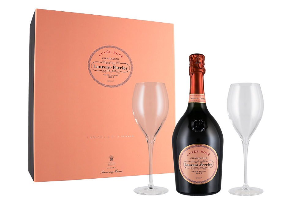 Laurent Perrier Rosè + 2 Calici - Confezione Regalo