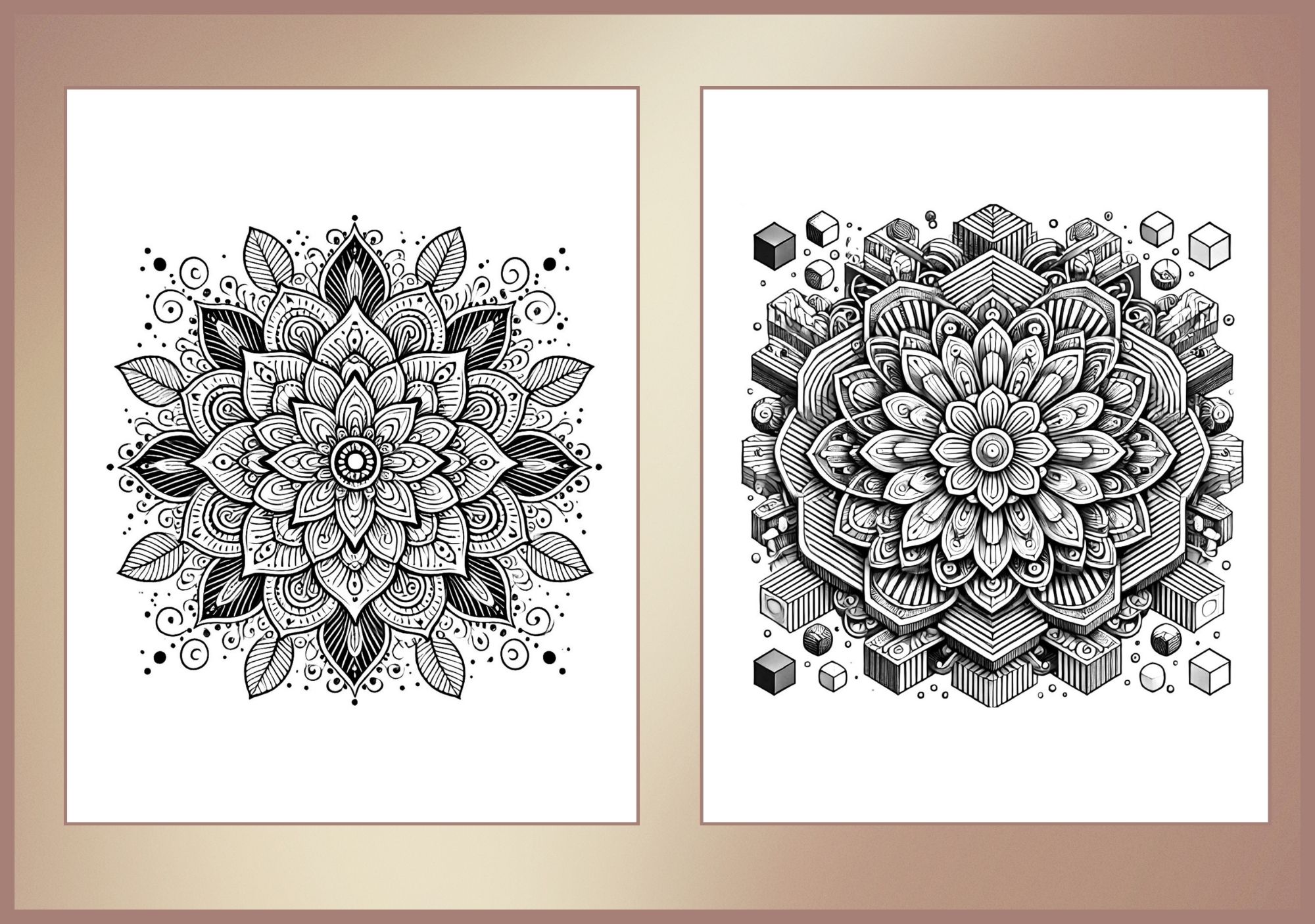 Exotic Mandalas Coloring Pages PDF Digital Download