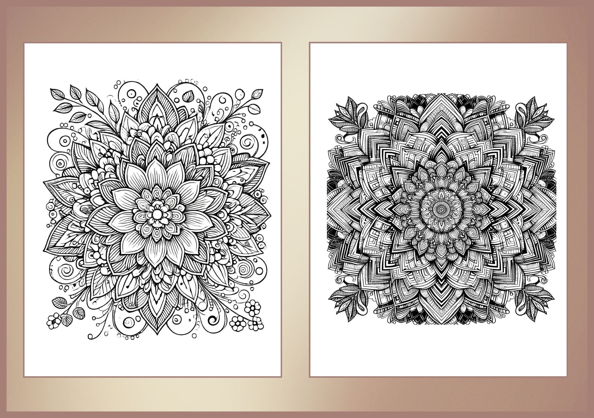 Exotic Mandalas Coloring Pages PDF Digital Download