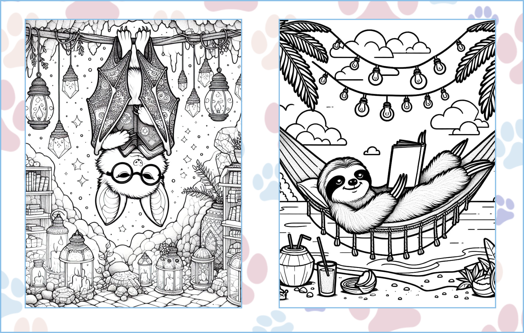 Cozy Critters Coloring Pages PDF Digital Download