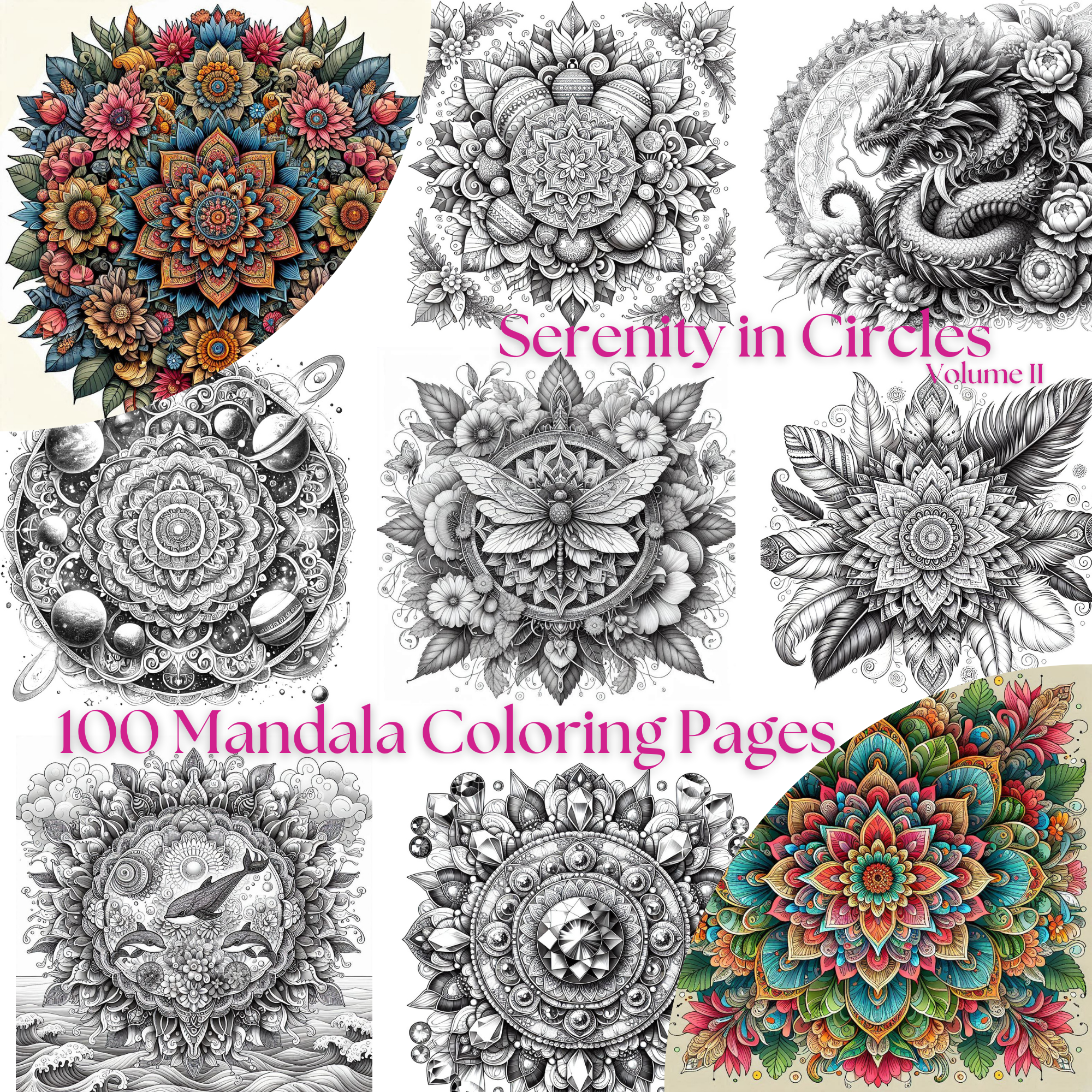 Serenity in Circles Volume II Coloring Pages PDF Digital Download