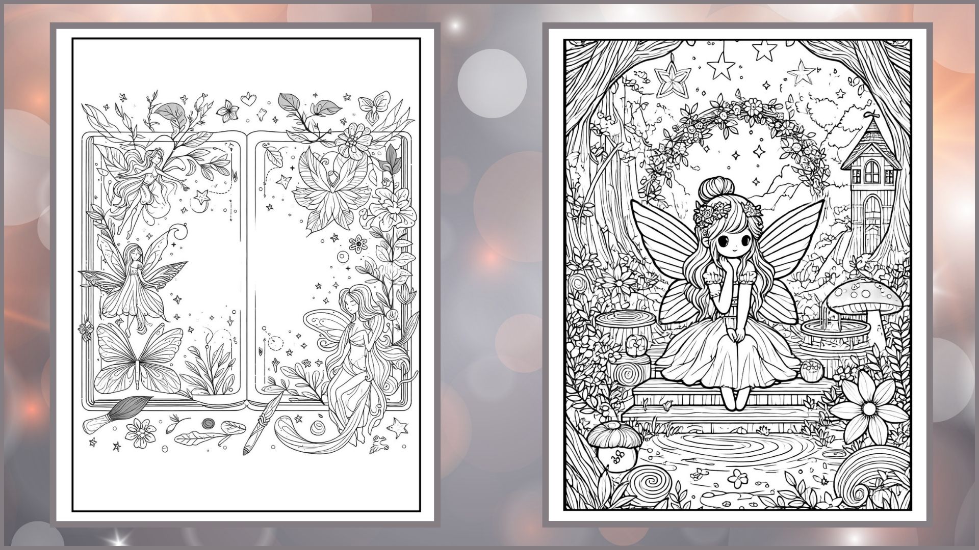 Fairycore Dreams Coloring Pages PDF Digital Download