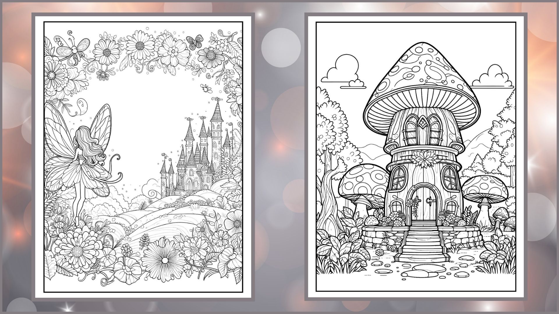 Fairycore Dreams Coloring Pages PDF Digital Download