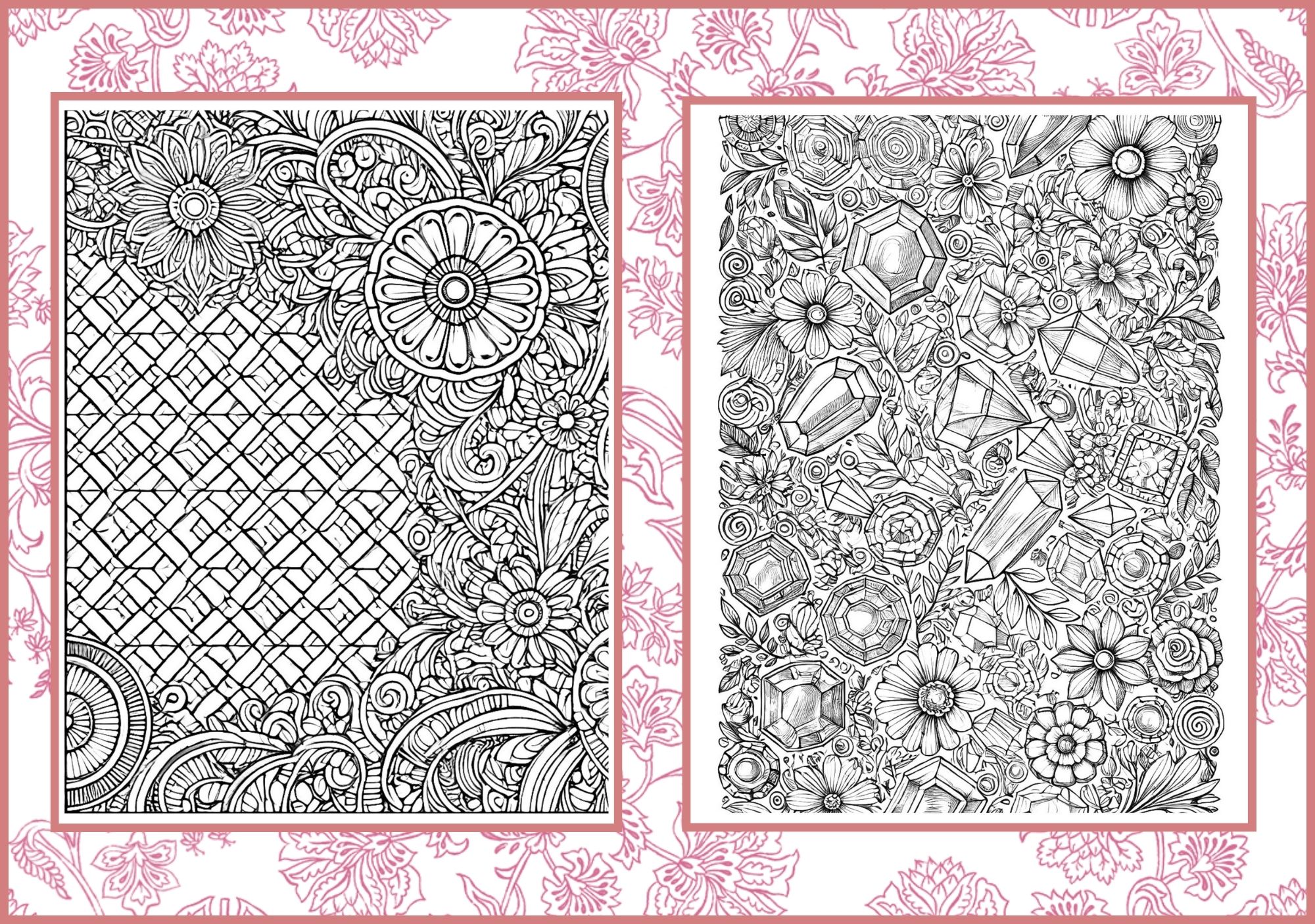 Pattern Pallette Coloring Pages PDF Digital Download