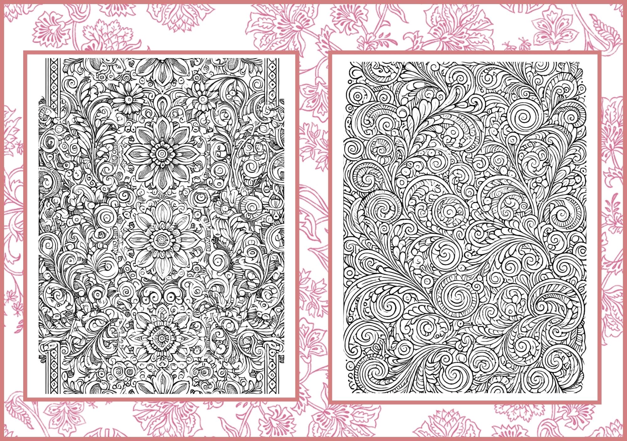Pattern Pallette Coloring Pages PDF Digital Download