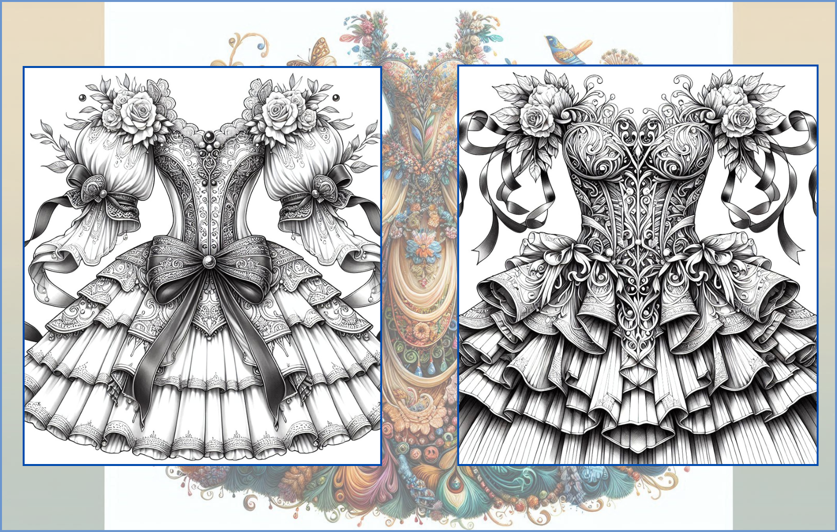 Fantasy Fashion Coloring Paperback Book