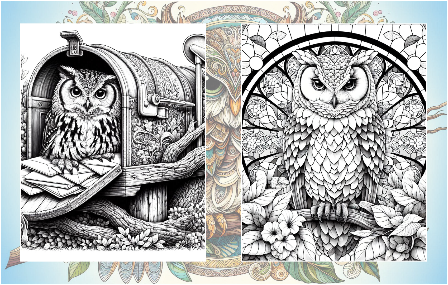 The Art of Owls Coloring Paperback Book