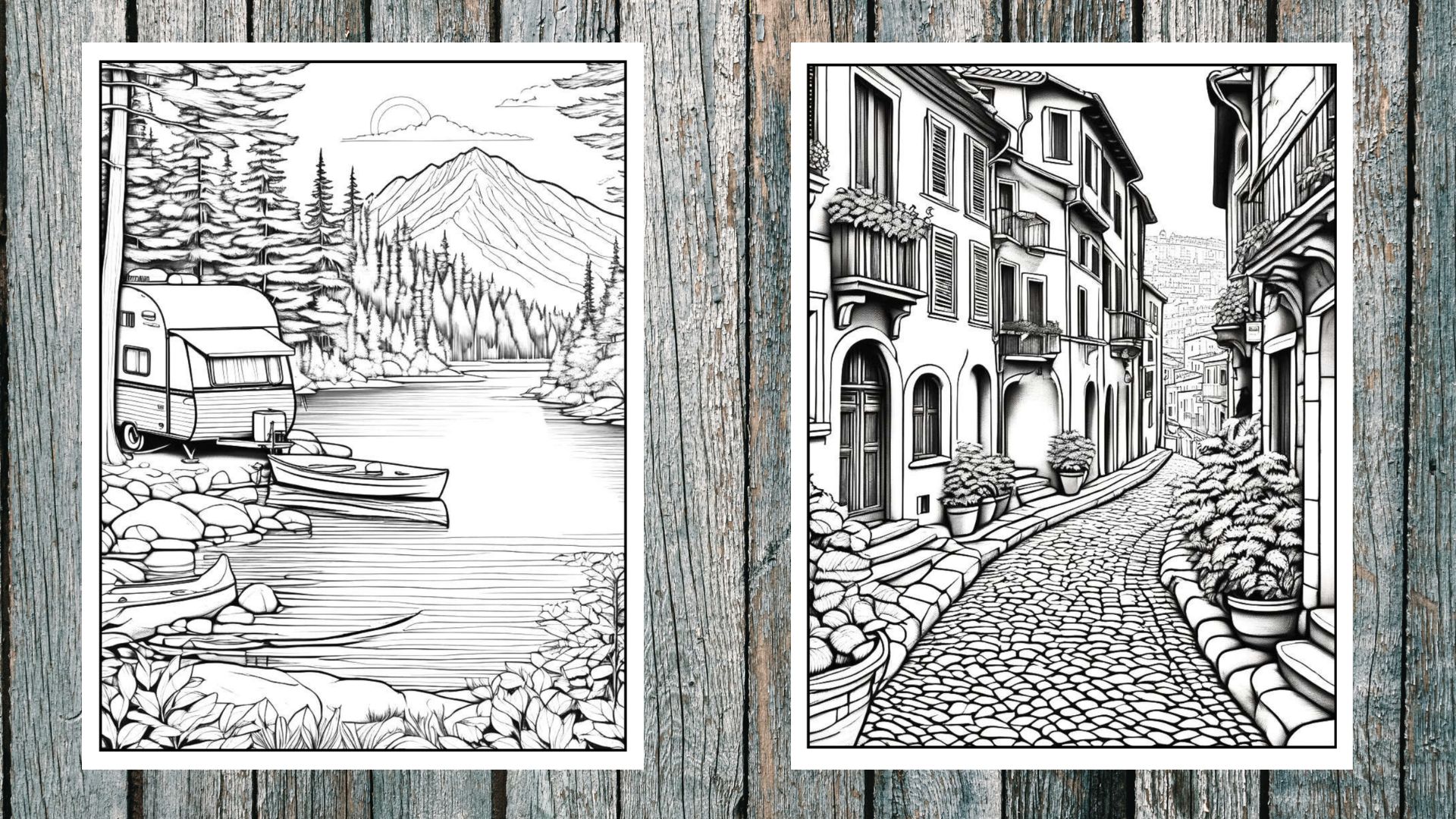 Landscapes Discovery Coloring Paperback Book