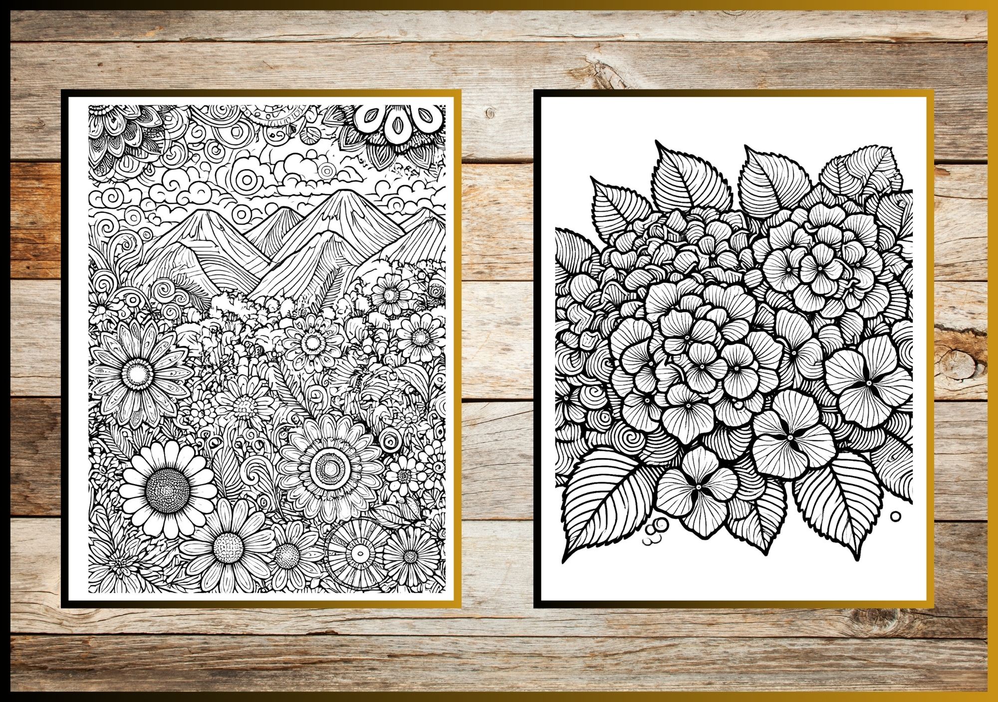 Floral Art Coloring Paperback Book