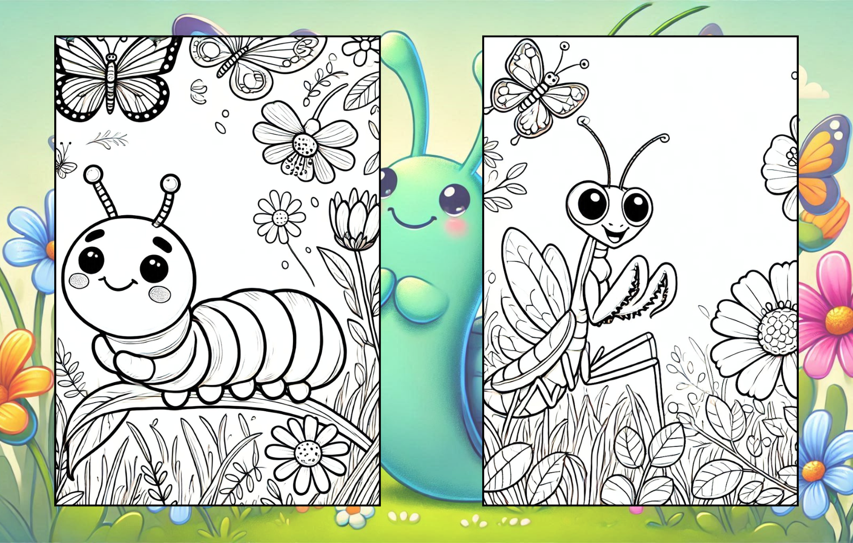 Bugs and Slugs Coloring Paperback Book