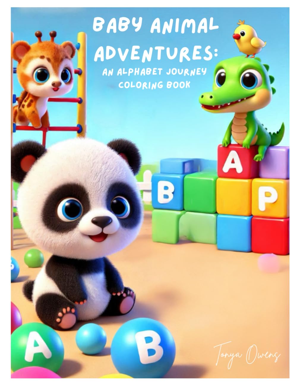 Baby Animal Adventures: An Alphabet Journey Coloring Paperback Book