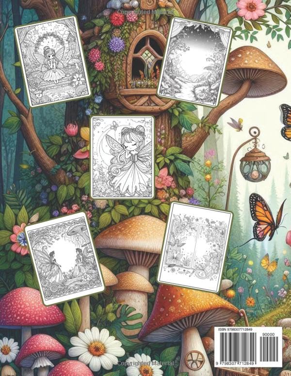 Fairycore Dreams 100 Unique Designs: Adult Coloring Book Paperback