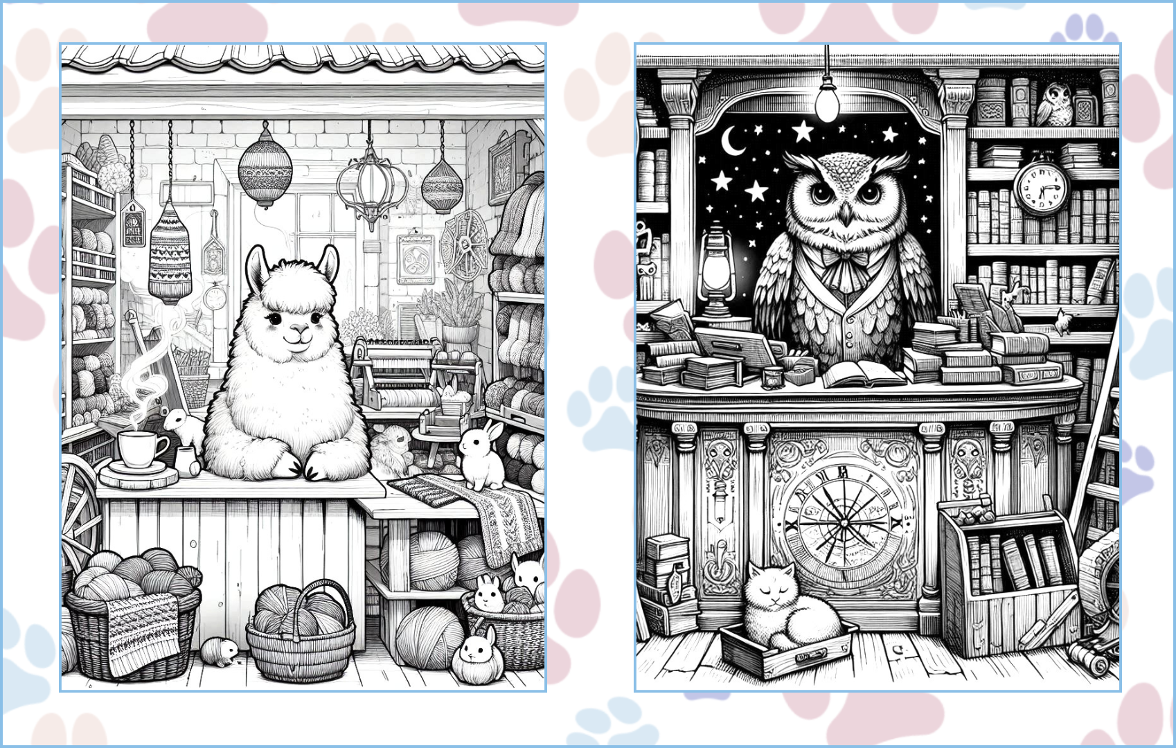 Cozy Critters: 50 Cute & Comfy Animal Coloring Pages Paperback