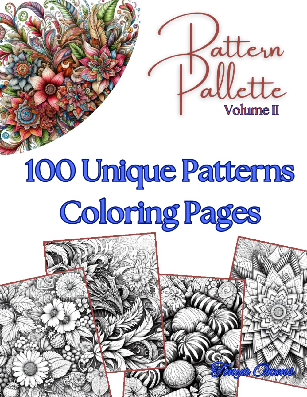 Pattern Pallette Volume II: 100 Unique Pattern Designs Coloring Book Paperback