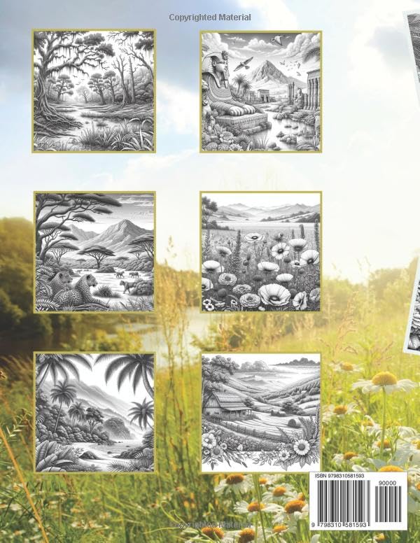 Landscapes Discover Volume II Adult Coloring Paperback Book