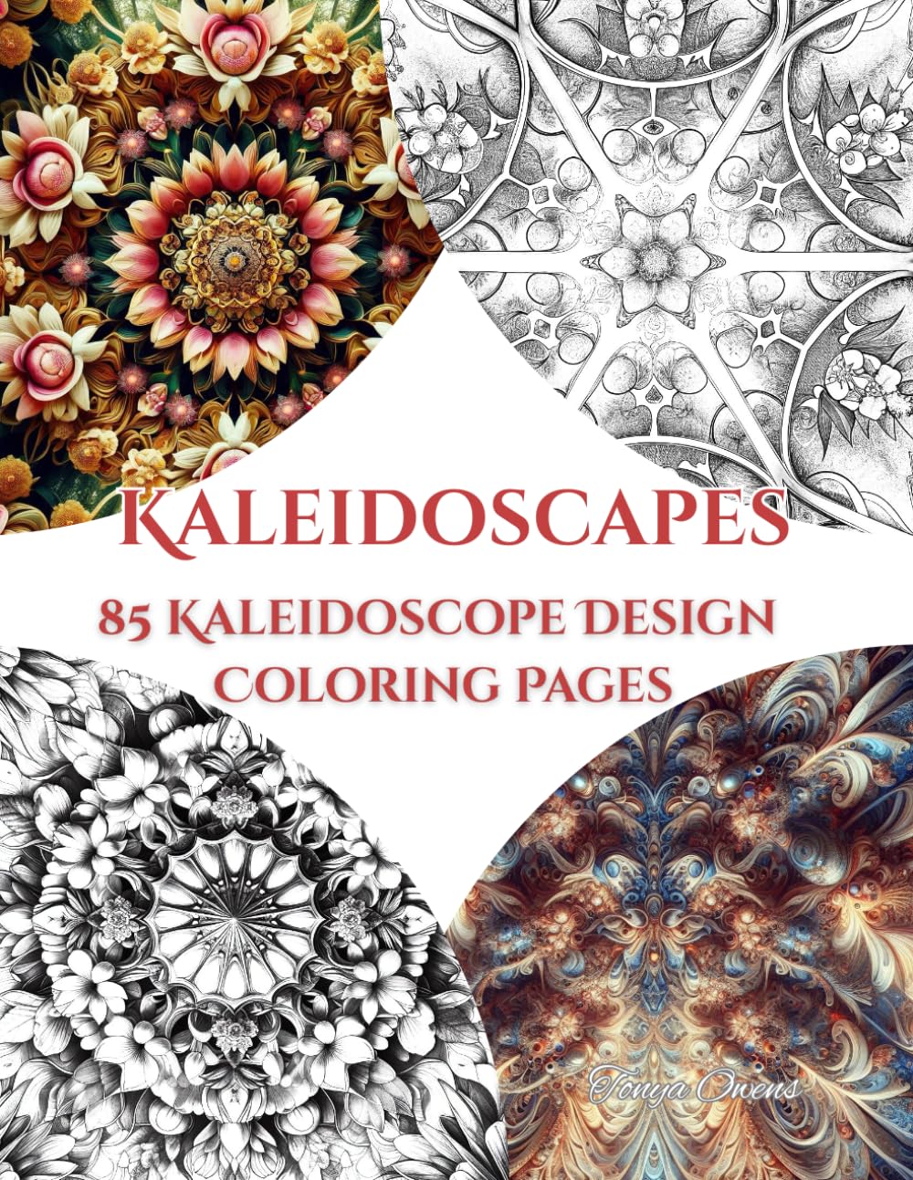 Kaleidoscapes - 85 Kaleidosope Designs: Adult Coloring Book Paperback
