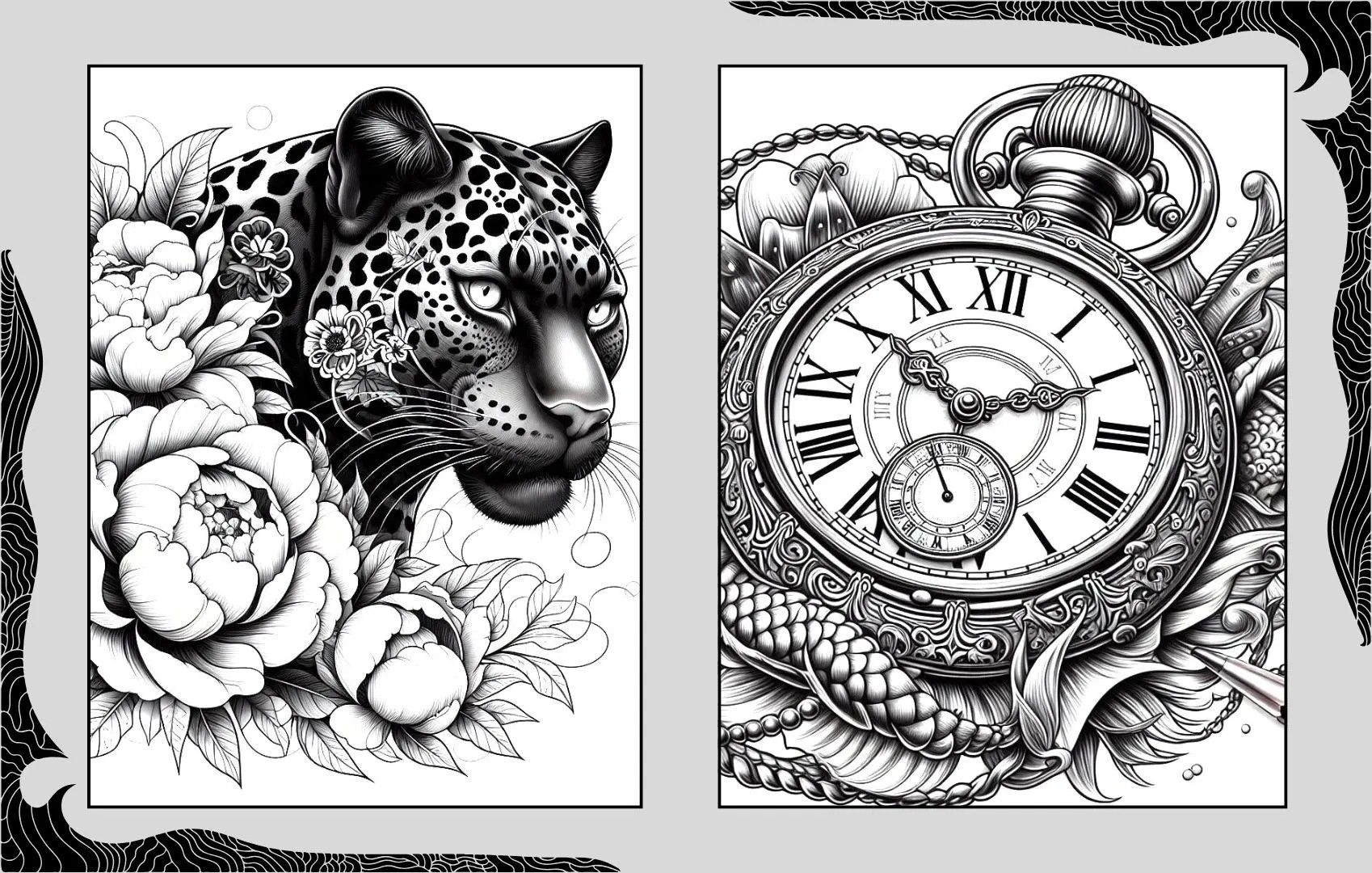 Tattoo Therapy - 50 Tattoo Designs: Adult Coloring Book Paperback