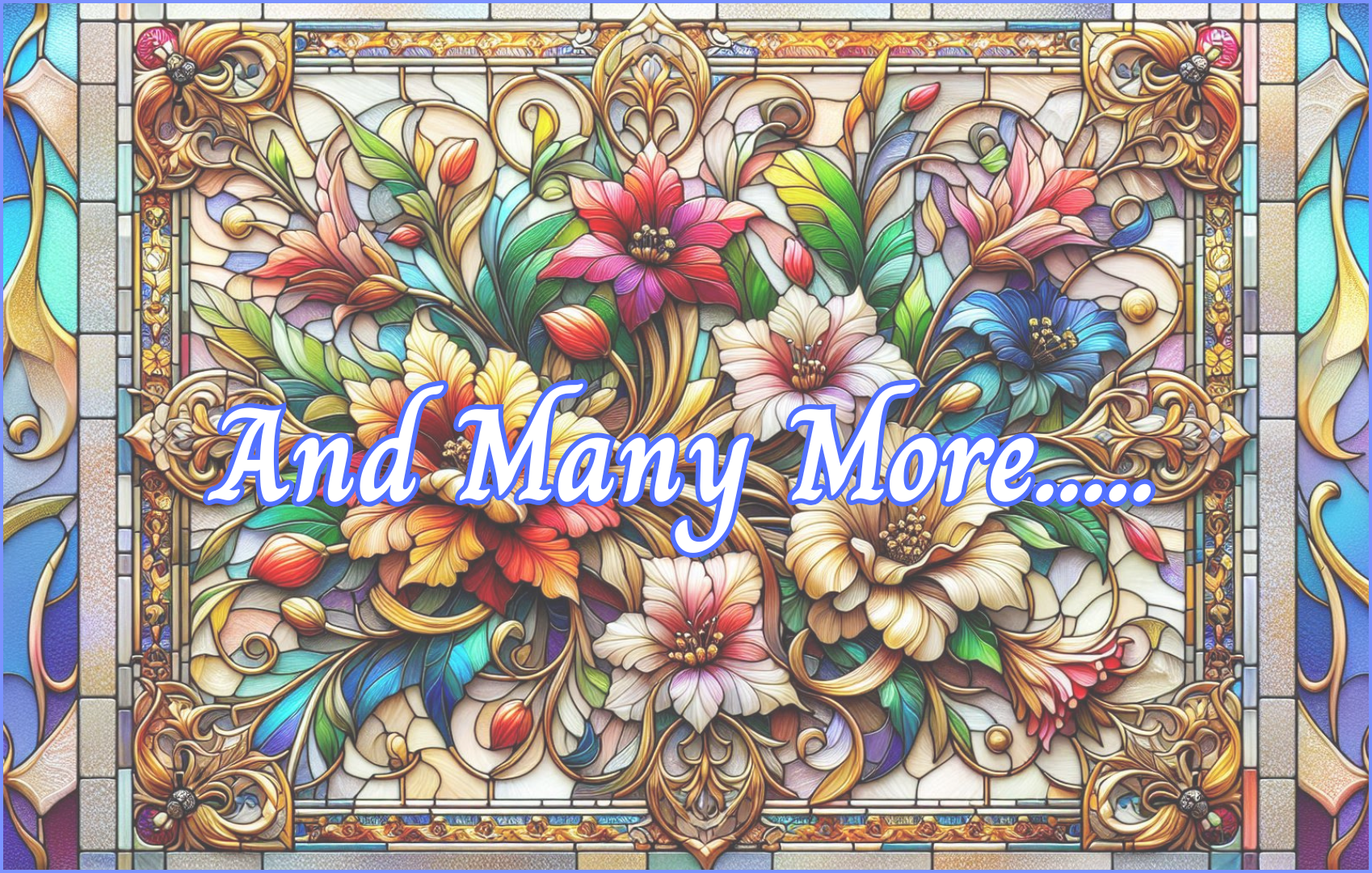 Floral Glass - 50 Stained Glass Coloring Pages Paperback Book