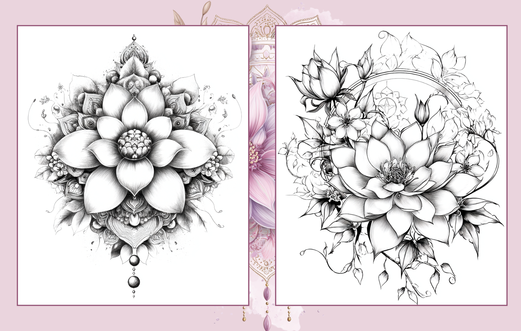 Floral Mandalas- 50 Coloring Pages Paperback