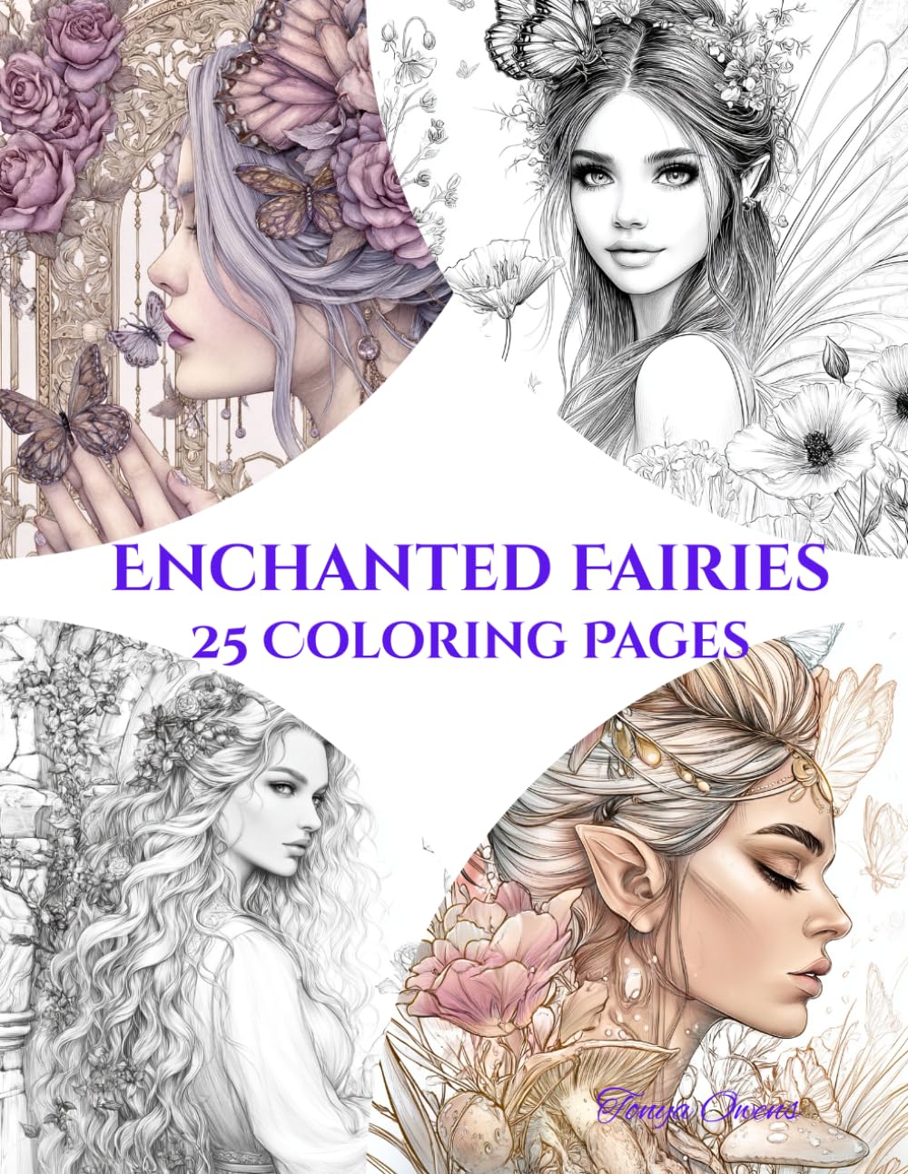 Enchanted Fairies - 25 Fairy Coloring Pages Paperback