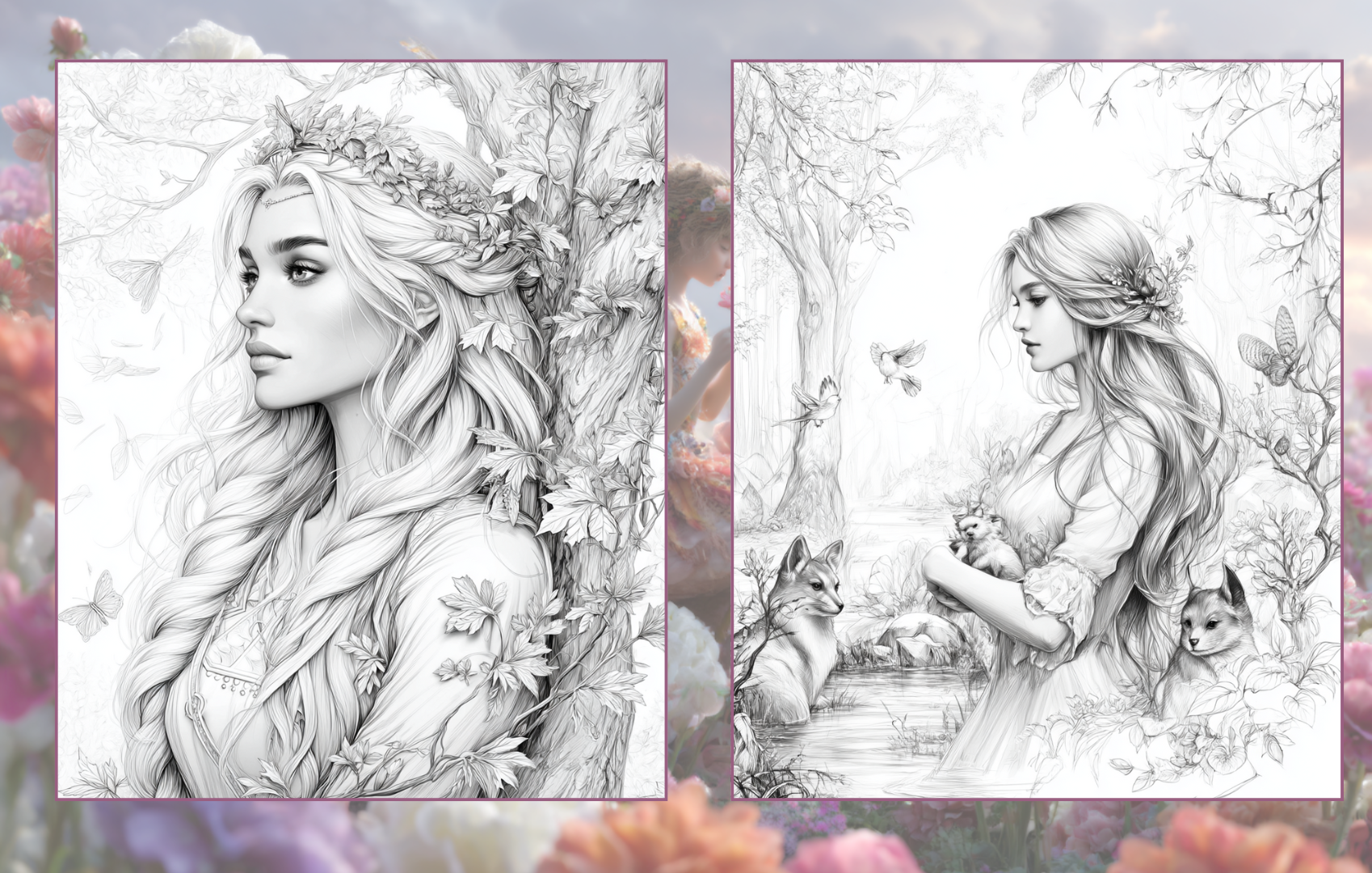 Enchanted Fairies - 25 Fairy Coloring Pages Paperback