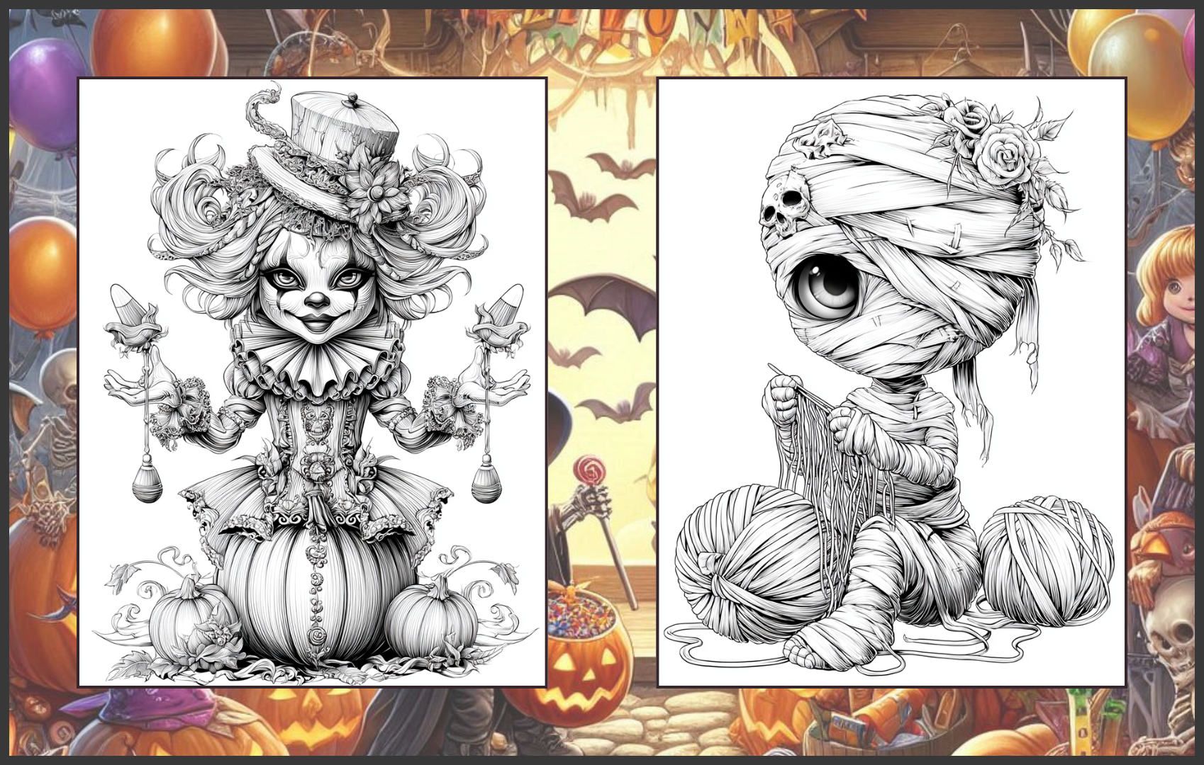 Spooky & Sweet – 65 Fun Halloween Coloring Pages