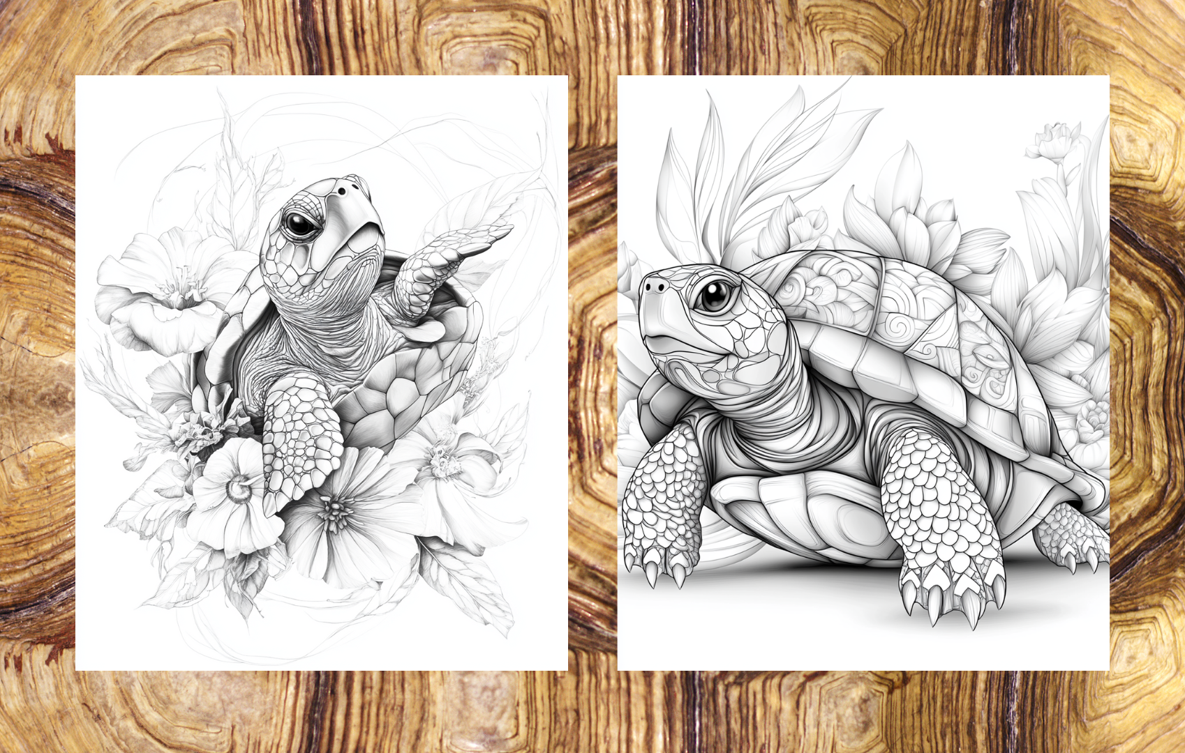 Turtles & Tortoises – 25 Coloring Pages