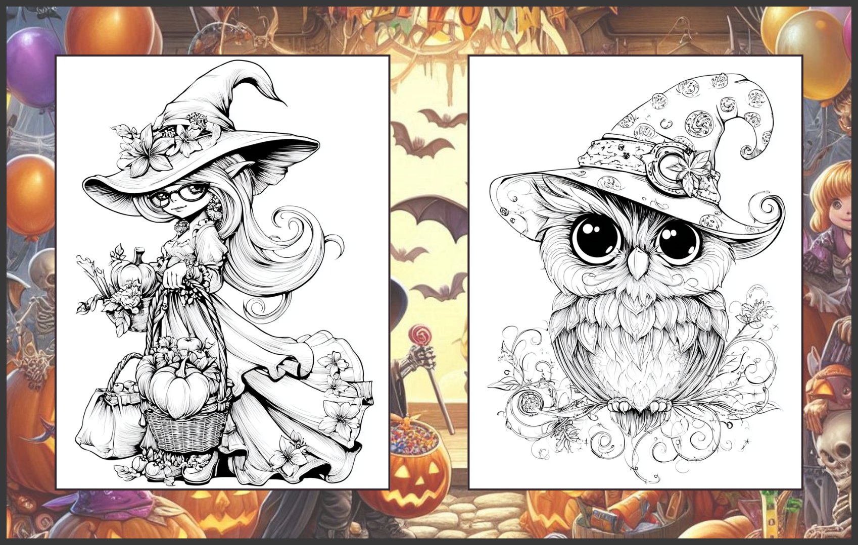 Spooky & Sweet – 65 Fun Halloween Coloring Pages