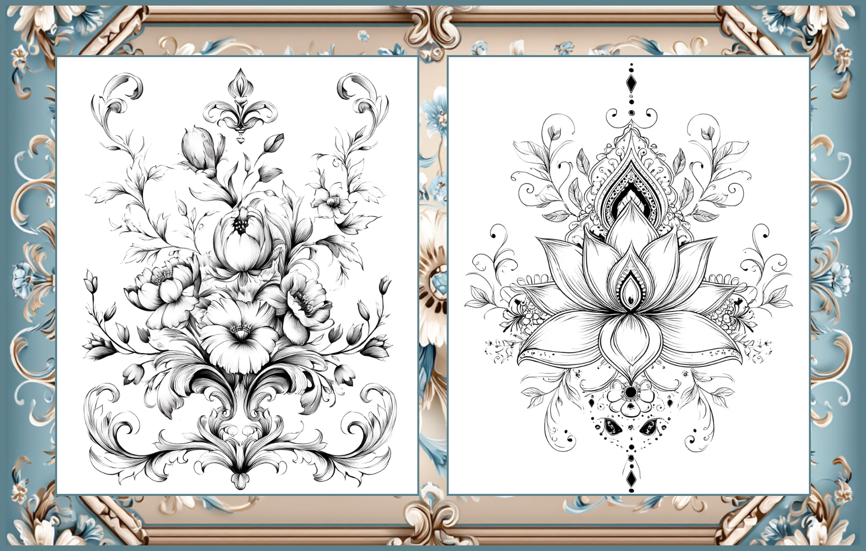 Floral Patterns Volume II – 30 Coloring Pages