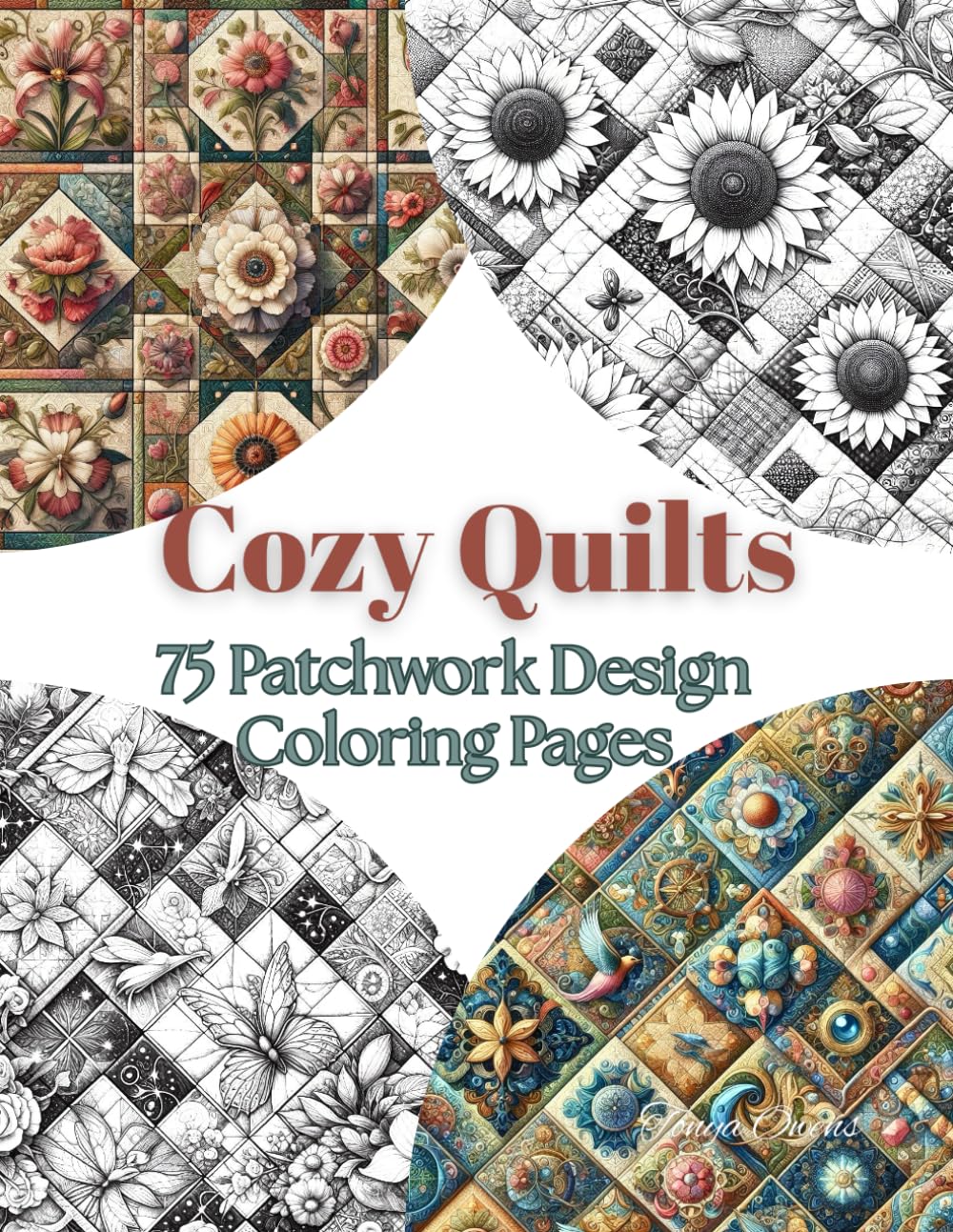 Cozy Quilts - 75 Patchwork Designs Coloring Pages Paperback