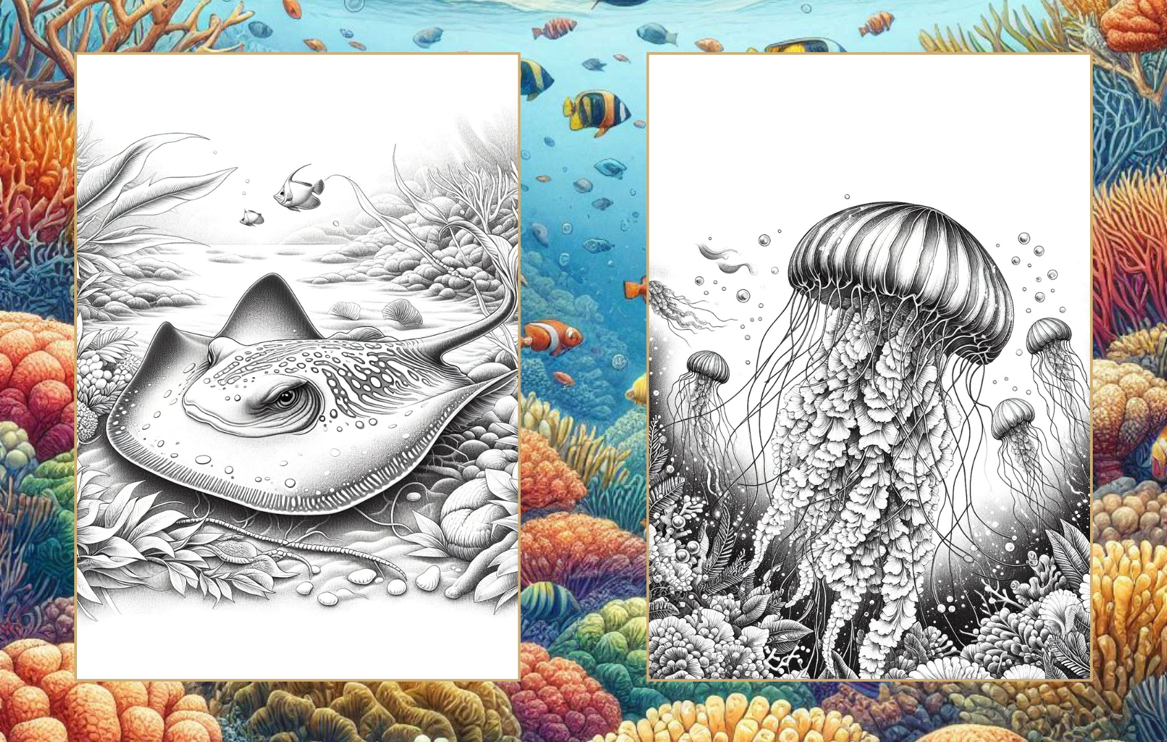 Sea Creature - 25 Ocean Theme Coloring Pages