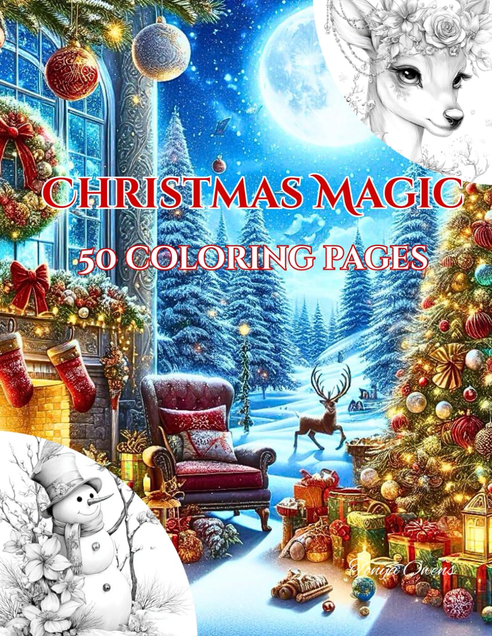 Christmas Magic – 50 Festive Holiday Coloring Pages: A Cozy & Creative Christmas Coloring Book for Adults and Teens Paperback
