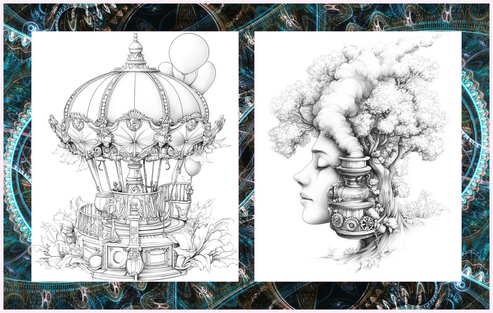 Steampunk Oddities - 50 Fantastical Contraptions for Creative Minds Coloring Pages