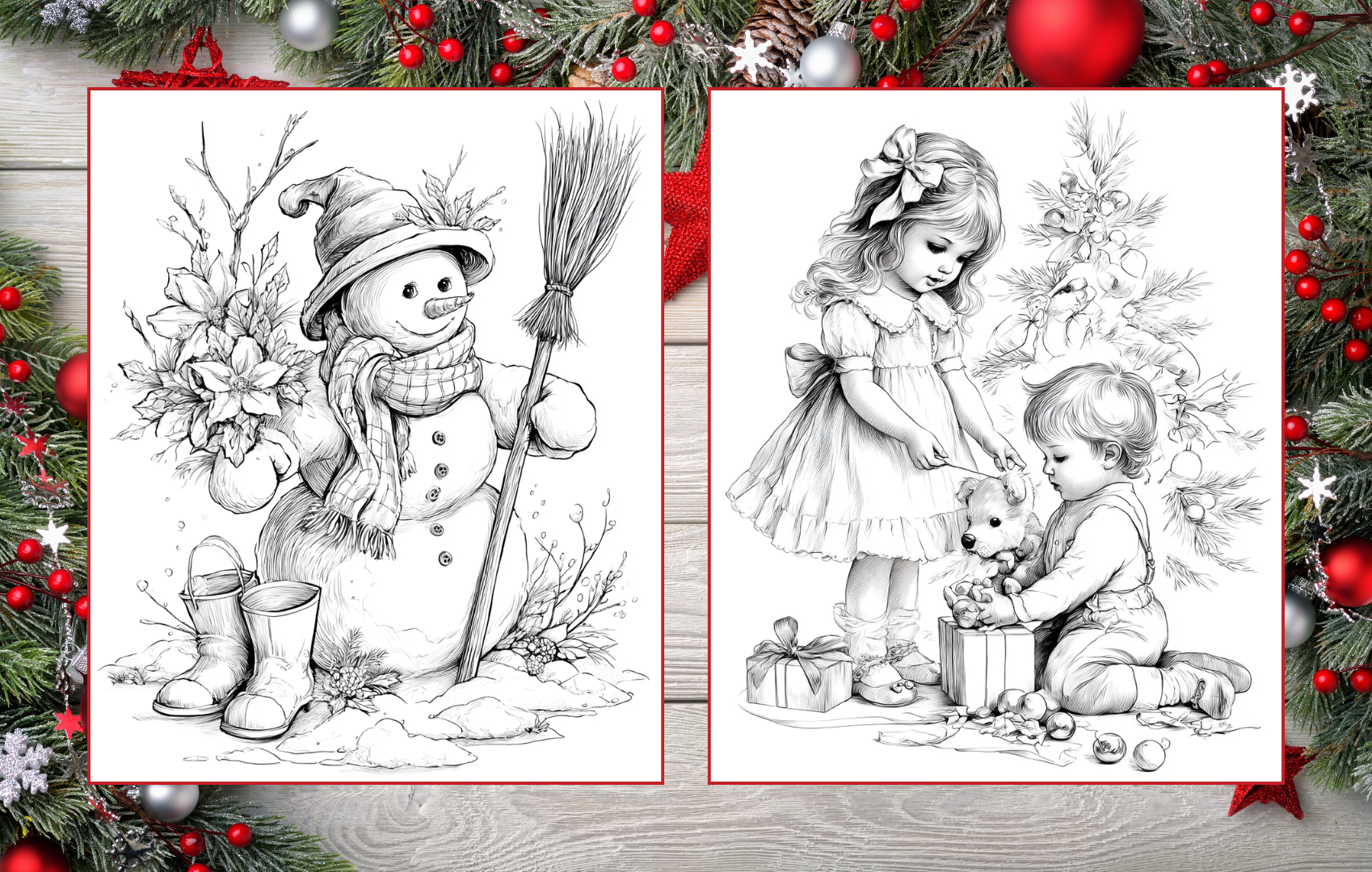 Christmas Magic – 50 Festive Holiday Coloring Pages: A Cozy & Creative Christmas Coloring Book for Adults and Teens Paperback 